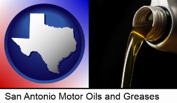 pouring motor oil, on a black background in San Antonio, TX